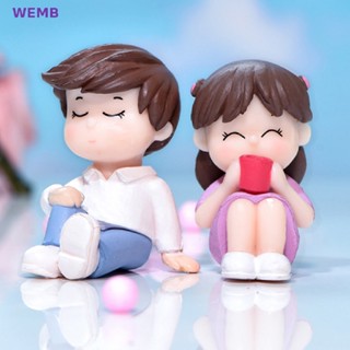 Wemb โมเดลตุ๊กตาคู่รัก ขนาดเล็ก สําหรับตกแต่งสวน 2 ชิ้น ต่อชุด