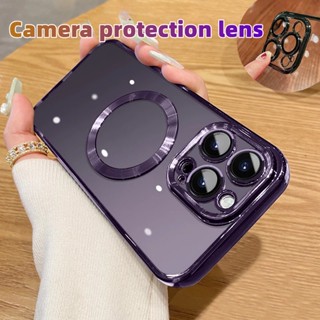 เคสโทรศัพท์มือถือแบบใส กันกระแทก กันรอยเลนส์กล้อง ลายโลโก้ CD พร้อมแหวนโลหะ หรูหรา สําหรับ iPhone 11 12 13 14 Pro MAX Case 12 Pro MAX 13 Pro MAX