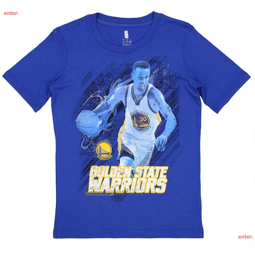 ย้อนยุคผ้าฝ้าย 100%COTTONenter. Golden State Warriorsเสื้อยืด Outerstuff Golden State Warriors Steph