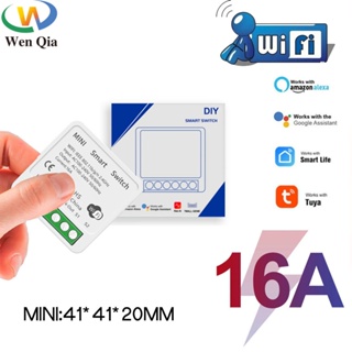 สวิตช์ไฟ WIFI ขนาดเล็ก 16A Tuya โมดูลชีวิตอัจฉริยะ ควบคุมผ่านแอพ ตัวรับสัญญาณ ทํางานร่วมกับ Alexa Google Home รองรับ 2 ทาง สําหรับ Led