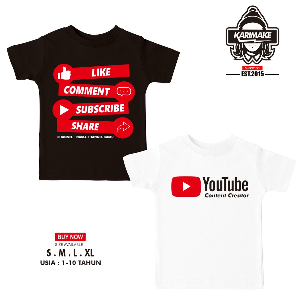 เสื้อยืด พิมพ์ลาย Karimake Youtube Content Creator Like Comment Subscribe สําหรับผู้ชายS-5XL/100-150