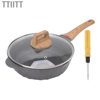 Ttiitt Skillet Pan Thick Frying Stick Proof for Induction Cooker Stewing