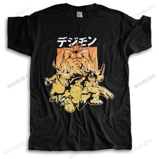 New Csual Cool T Shirt Black Tops For Men Digimon Agumon Digivolution Kana Many Color Tops_07