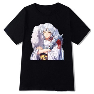 8HNA 【In stock】Inuyasha Japan Anime Tshirts Mens Casual Short Sleeve 2021 Summer Yashahime Casual Loose Man T-shirt_01