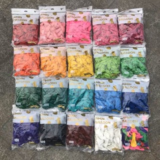 🎈ราคาส่งยกถุง ลูกโป่งยางสีด้าน คุณภาพดี สีชัด เนื้อแมท 7,10,12นิ้ว เนื้อหนา เหนียว พร้อมส่งในไทย
