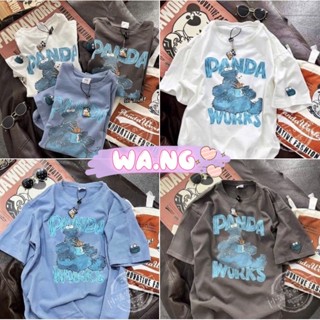 เสื้อยืดคอกลมพิมพ์ลาย เสื้อยืด Cookie Monster สกรีนจัดเต็ม ใส่สบาย ผ้าฝ้าย Cotton WAN248