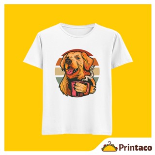 Printaco Hobbies and Likes Coffee Golden Retriever Polyester Shirt_04