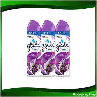 สเปรย์ปรับอากาศ กลิ่นลาเวนเดอร์ Air Freshener Lavender Scent 320 กรัม (แพ็ค3กระป๋อง) เกลด Glade สเปรย์ ปรับอากาศ