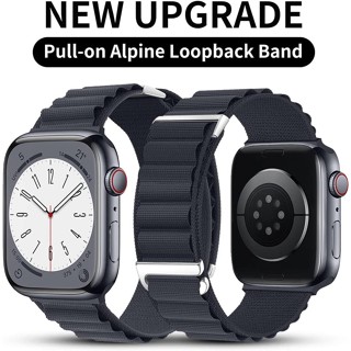 สายนาฬิกาข้อมือไนล่อนถัก ระบายอากาศ ปรับได้ สําหรับ iWatch Band Alpine 44 มม. 45 มม. 49 มม.