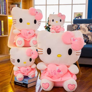 ตุ๊กตายัดนุ่น รูปการ์ตูน Sanrio Hello Kitty น่ารัก สําหรับตกแต่งห้องเพื่อน