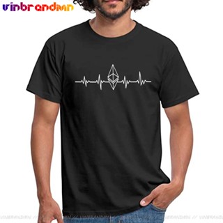 2023เสื้อยืดผ้าฝ้าย พร้อมส่ง เสื้อยืดแขนสั้น ผ้าฝ้าย พิมพ์ลาย Ethereum Heartbeat หลากสี คุณภาพสูง สําหรับผู้ชาย และผู้หญ