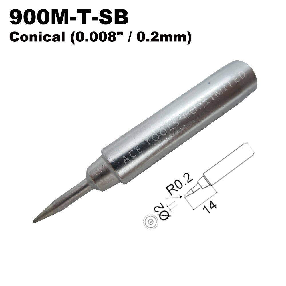 e46 Soldering Tip 900M-T-SB Conical 0.2มม.สำหรับ Hakko 936 907 Milwaukee M12SI-0วิทยุ Shack 64-053 Yihua 936  bw7