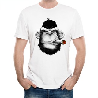 Funny Ameitte Fashion Cool Cigar Monkey T Shirt MenS Hipster Animals Print Tshirt Tops Su_02