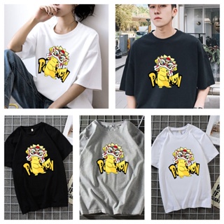 **READY STOCK** Pokemon Short Pikachu Shirt Men T-shirt Short Sleeves T-Shirt Fashion/Oversize/Couple/Plus Size/Uni_07