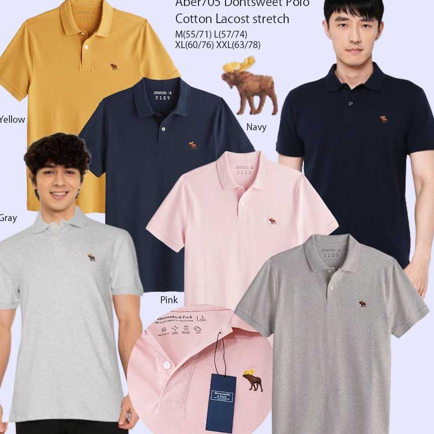ANF PIQUE POLO เสื้อโปโลผู้ชาย PM ACTIVE POLO SHIRT