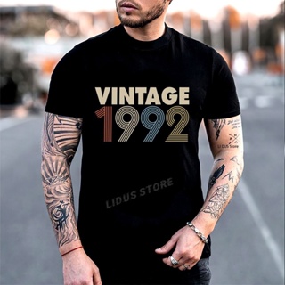 Novelty Born In VINTAGE 1992 Letter Birthday Gift T-Shirt Graphics Tshirt Short Sleeve Sweatshirt undershirt Shirt _03