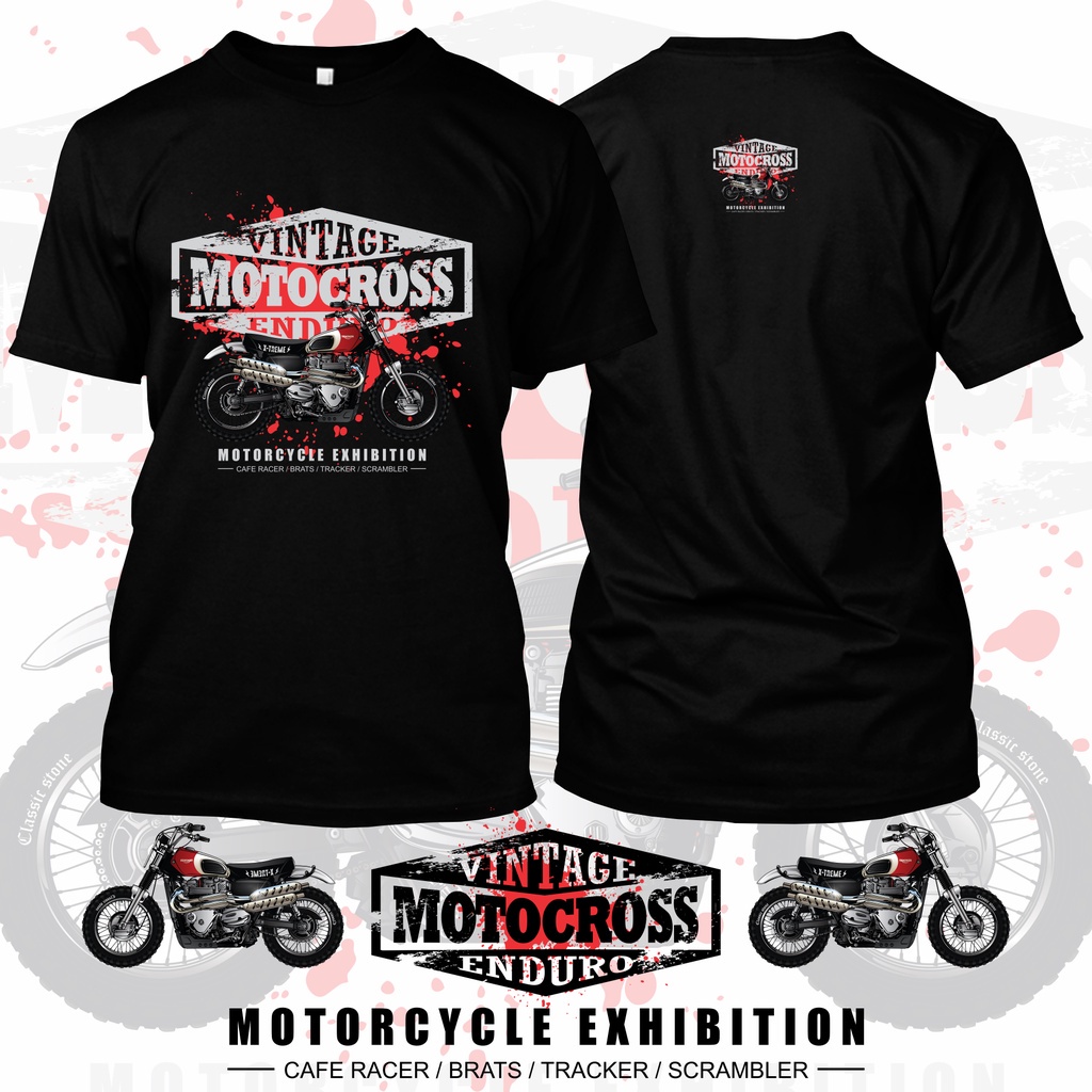 Retro Vintage V2 Rambler รถจักรยานยนต์ Super Premium เสื้อยืดขนาดใหญ่ 4XL 5XL Hypebeast Streetwear M