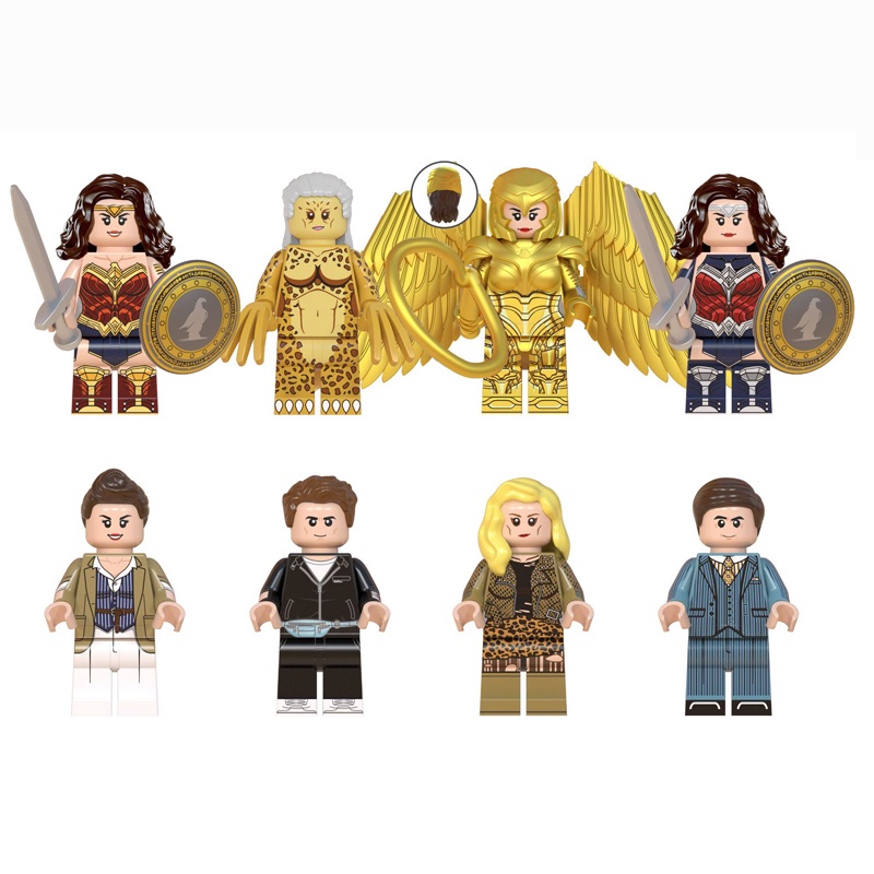 ภาพยนตร์ Superheroes Wonder Woman Leopard Diana Steve Barbara Maxwell Lord Ares Mini Building Blocks