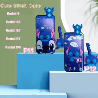 🌈Ready Stock🏆เคส Xiaomi Redmi 9 9A 9C 9T 7 7A 8 8A 10 10C 4 4X 5 5A 6 6A S2 เคสโทรศัพท์มือถือ ซิลิโคนนิ่ม ลายการ์ตูนสติตช์ พร้อมสายคล้อง และขาตั้ง สําห เคสไอโฟน เคส TPU  เคสโทรศ เปลือกซิลิคอน