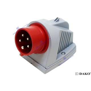 "DAKO Plug" HTB725 ปลั๊กตัวผู้กลางทาง ปลั๊กมีขาสลับเฟส 3P+N+E 32A 400V IP44