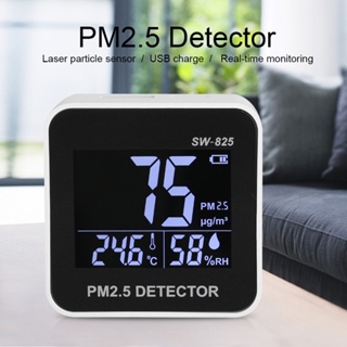 เครื่องตรวจจับอุณหภูมิ ความชื้น ดิจิทัล LED คุณภาพอากาศ PM2.5 Bestchoices