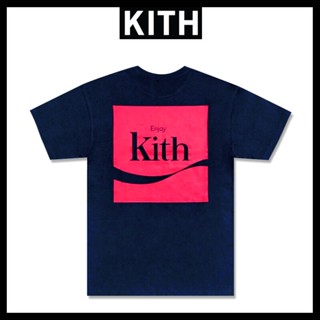 เสื้อยืดแขนสั้นลําลอง ทรงหลวม พิมพ์ลาย Kith Coca Cola Enjoy Coca-Cola สําหรับผู้ชาย และผู้หญิง