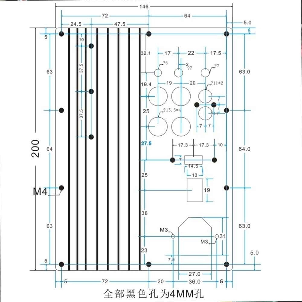 บอร์ดขยายเสียงซับวูฟเฟอร์ดิจิทัล 110V~220V 100W 200W เบสบริสุทธิ์ 4 โอห์ม 8 โอห์ม Diy