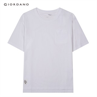 GIORDANO เสื้อยืดผู้หญิง แขนสั้น Womens Loose Fit Pocket Tee 05323254