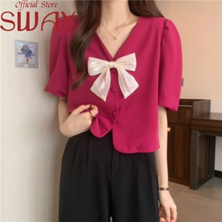 SWAY  เสื้อยืด เสื้อแฟชั่น หลวม  Trendy ins Stylish สวย A25K0B0 36Z230909