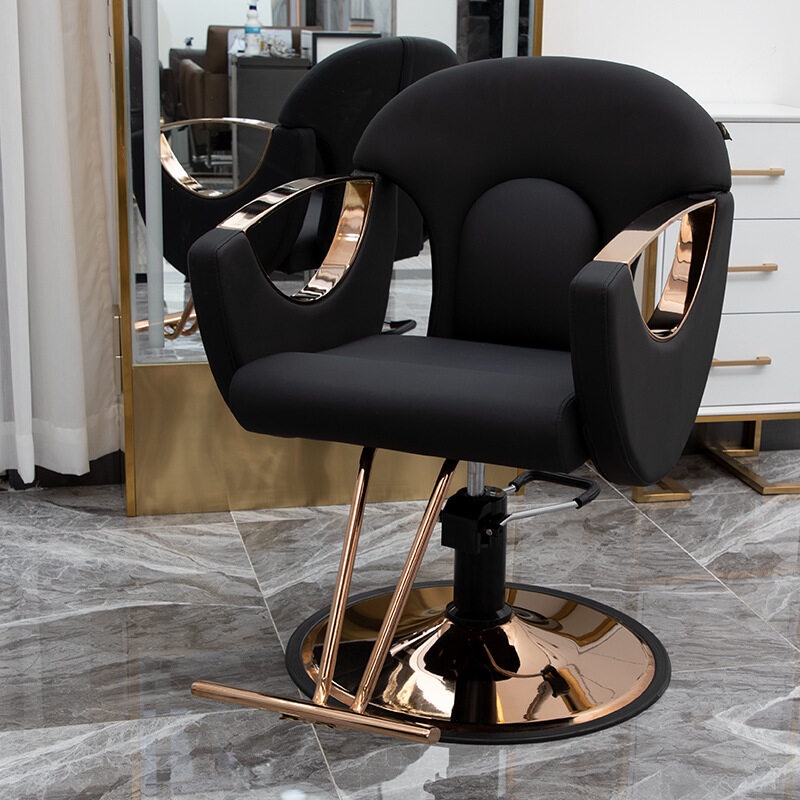 Beauty Salon Chairs เก้าอี้ร้านเสริมสวย ตัดผม ซาลอน ฐานสแตนเลสสีทอง เบาะหนัง 23 พร้อมส่งในไทย