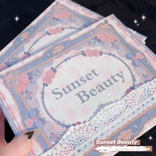 🎀Sunset Beauty อายแชโดว์พาเลท  เนื้อแมตต์ ไม่เลอะง่าย ประกายไข่มุก กลิตเตอร์  สําหรับแต่งหน้า มีให้เลือก 3 แบบ🎀