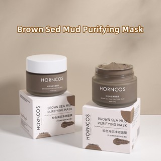 Horncos Brown Sed มาส์กโคลน ทําความสะอาดรูขุมขน กําจัดสิวหัวดํา 100 กรัม