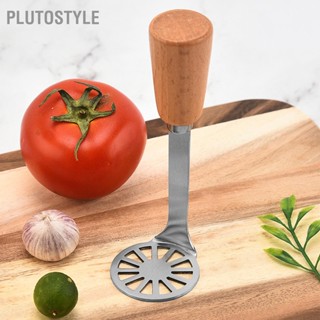 PLUTOSTYLE Potato Masher 304 Stainless Steel Smasher ครัว เครื่องมือ เครื่องบดโลหะสำหรับถั่วมันฝรั่ง