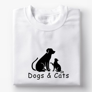 CATS AND DOGS T-Shirt Men Women Statement Design Tee Shirt Minimalist_02