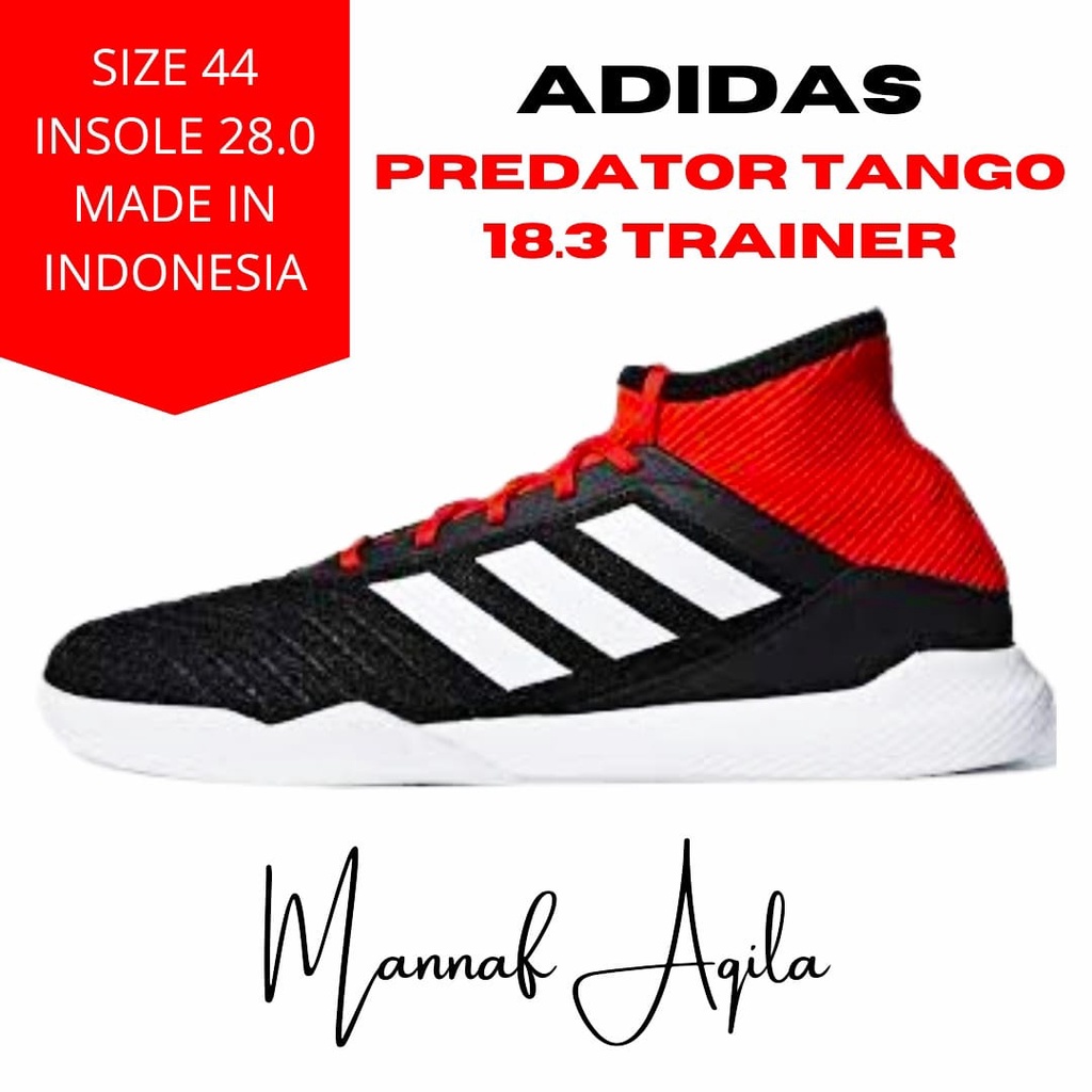 Adidas PREDATOR TANGO 18.3 TR BLACK ORIGINAL SECOND BRAND FUTSAL Shoes