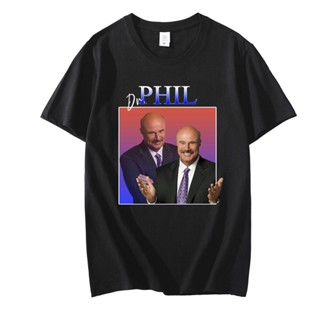 เสื้อยืดแขนสั้นลําลอง พิมพ์ลาย Dr Phil JPhlin32MPikdb99 สไตล์สตรีท คลาสสิก ไม่ซ้ําใคร