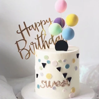 อุปกรณ์ตกแต่งเค้กหัวใจดาวมงกุฎกระต่าย5ชิ้น HBD ชุดเซ็ท CAKE ป้ายตกแต่งเค้ก C26