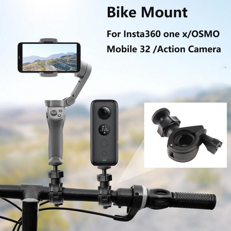 จักรยานจักรยาน Clamp Mount ผู้ถือคลิปสําหรับ Osmo Mobile 6/OM 4 OSMO Mobile 3 2/Zhiyun Smooth Q 4 In