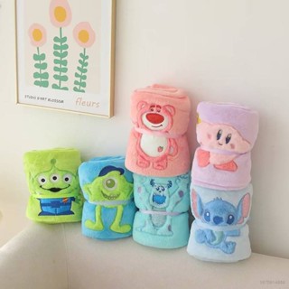 Ag Sanrio Alien Coral ผ้าห่มกํามะหยี่ม้วน สําหรับสํานักงาน พักผ่อน เครื่องปรับอากาศ Lotso Kirby Mike Mickey Stitch