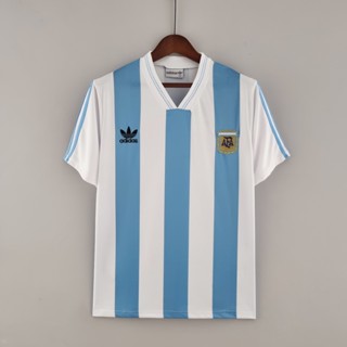 เสื้อกีฬาแขนสั้น ลายทีมชาติฟุตบอล Argentina 1993 ชุดเหย้า สไตล์เรโทร