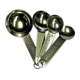 ชุดช้อนตวงสเตนเลส แพ็ค SJS-005 รุ่น 4ชิ้นStainless MeasuringSpoon #SJS-005x 4Pcs