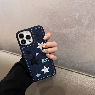 เคสโทรศัพท์มือถือ แบบแข็ง ปักลายดาว สําหรับ iPhone 13 13Pro 11 11Promax 13Promax 12 12Pro 12Promax 14 14Pro 14Promax 14plus