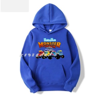 Babybus 5-MONSTER TRUCK เสื้อกันหนาว มีฮู้ด สําหรับเด็กผู้ชาย