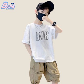 Bxpb- เสื้อยืดแขนสั้น คอกลม ผ้าฝ้าย พิมพ์ลาย ทรงหลวม คุณภาพสูง สไตล์เกาหลี ไซซ์ 110-170