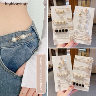 [highbuying] เข็มกลัด ประดับมุก ปรับขนาดได้ แฟชั่นสําหรับผู้หญิง 1 ชุด