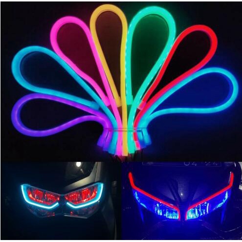 【คงที่】แถบสายไฟ Led 30 ซม. แบบยืดหยุ่น สําหรับรถจักรยานยนต์