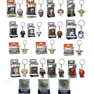 Funko พวงกุญแจ จี้รูป Star Wars The Child Yoda Luke Skywalker R2-D2 Chewbacca Boba Fett Mandalorian สําหรับเด็ก