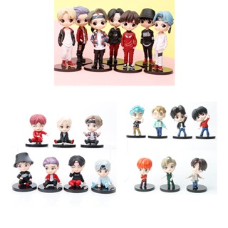 ฟิกเกอร์ Pvc รูปปั้น Bangtan Boys Bt21 Tiny Tan น่ารัก สีสันสดใส สําหรับแฟนคลับ 7 ชิ้น