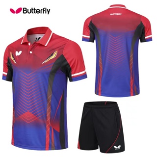 Butterfly ใหม่ เสื้อปิงปอง ระบายอากาศ แบบแห้งเร็ว สําหรับผู้ชาย และผู้หญิง 6079