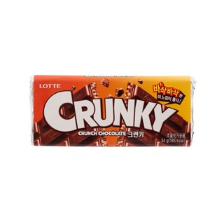 ล็อตเต้ครั้นกี้สติ๊กช็อกโกแลต CRUNKY 34 กรัมLOTTESTICK CHOCOLATE 34G.